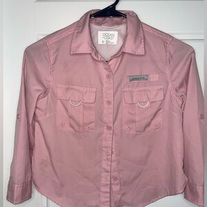 Girls‎ Sz Small Ocean & Coast Breathable Long Sleeve Button Down